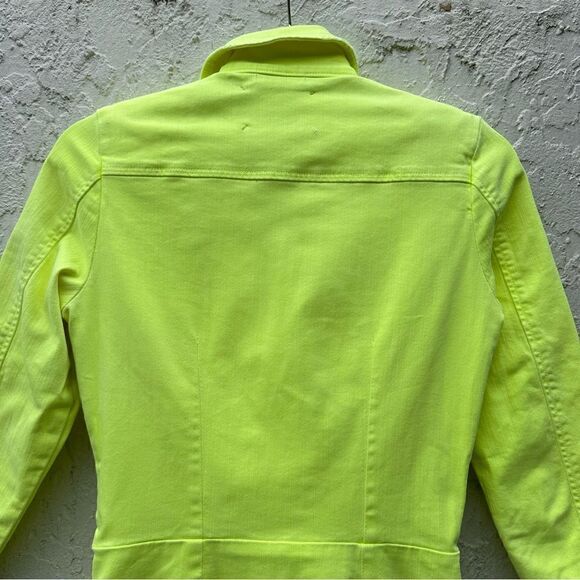 RETROFETE Willa Denim Jean Mini Dress Size Small Stretchy Button Front - Picture 8 of 10